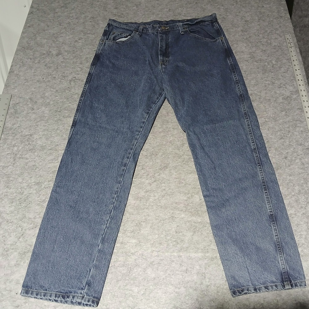Wrangler Jeans Mens Relaxed Fit Straight Leg Denim Blue Casual Pants‎